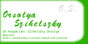 orsolya szihelszky business card